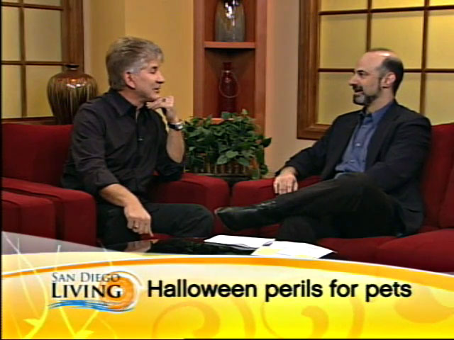 October 28, 2008 - Dr. Larry discusses Halloween safety tips for your pets on San Diego Living.