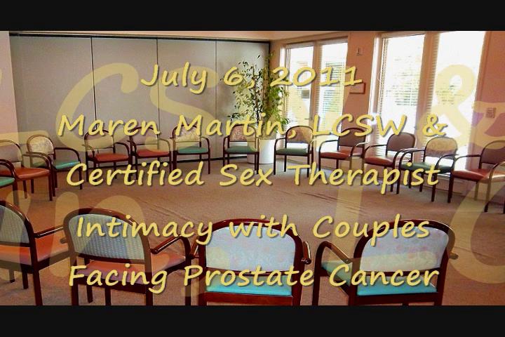 July 6, 2011 - Intimacy with Couples Facing Prostate Cancer
