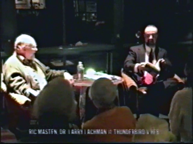 Dr. Larry Lachman and Ric Masten give a reading and booksigning at the former Thunderbird Book Store, Carmel, California, 2003, Part 1