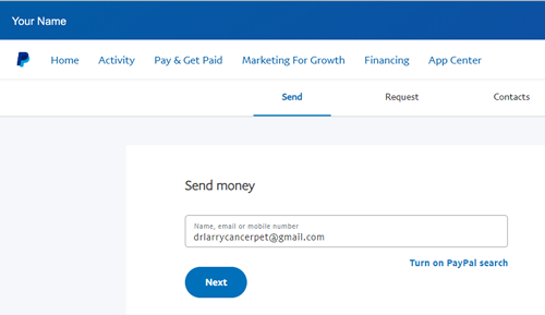Your PayPal account